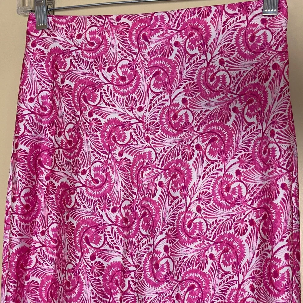 J. Crew Midi Flare Slip Skirt XXS Romantic Silky Satin Paisley Going out Party